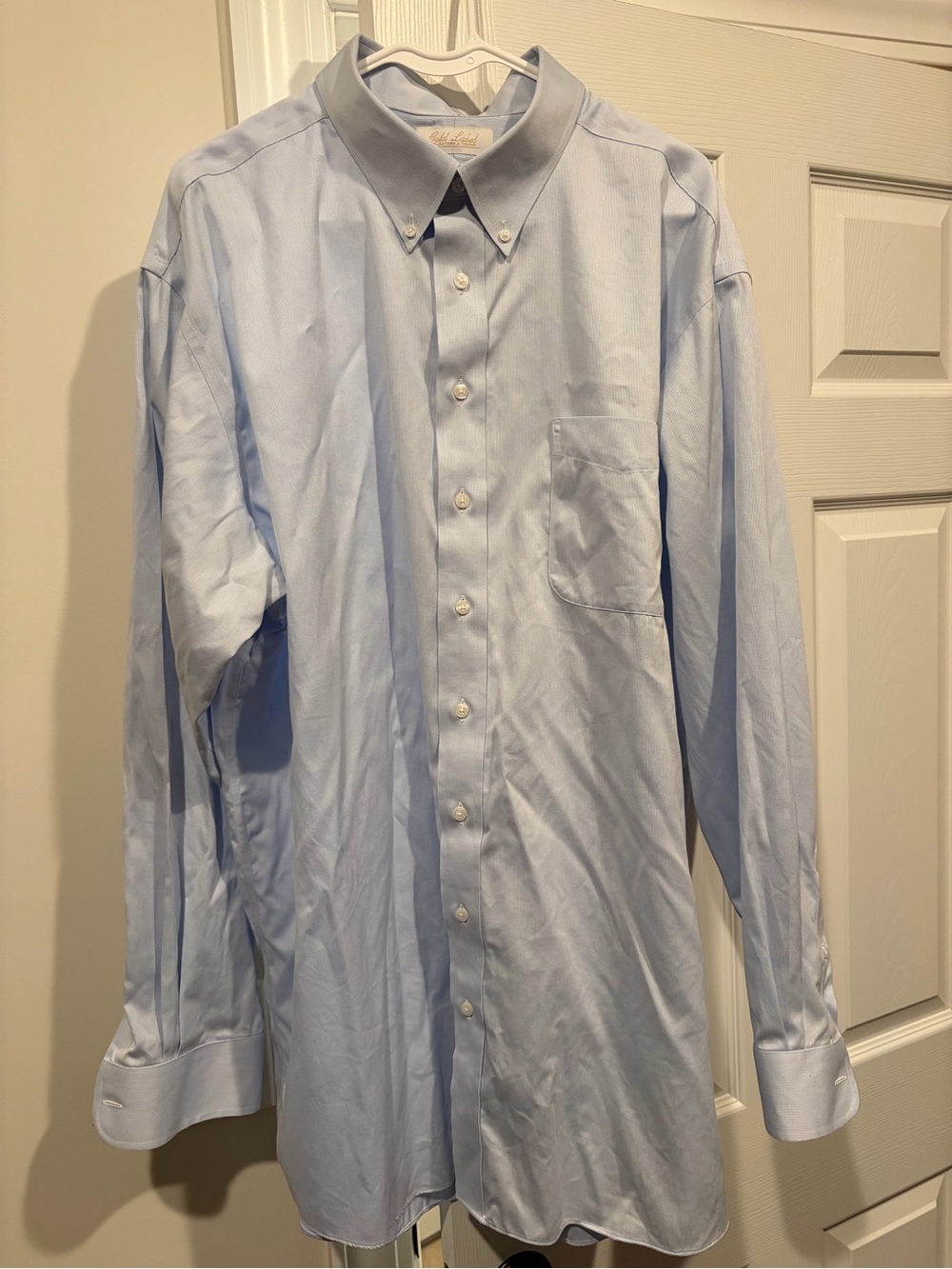 Roundtree & Yorke Pale Blue Button-Down Dress Shirt